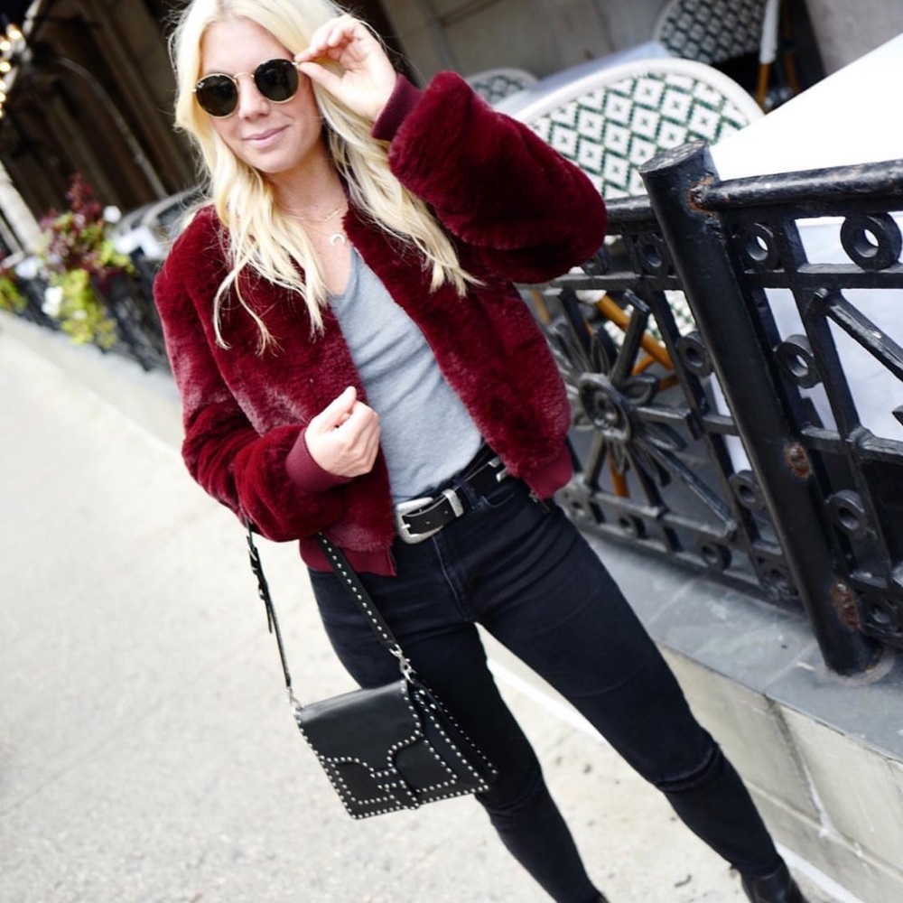 Rebecca Minkoff black studded bag